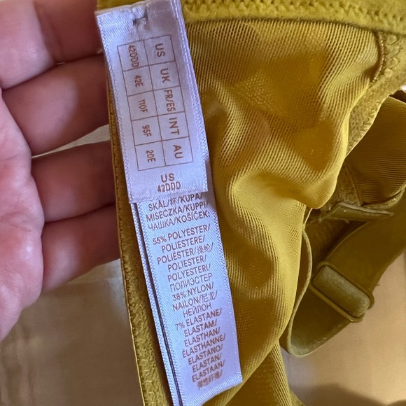 Savage X Fenty NWOT Velvet Vixen Balconette Bra HoneyComb Yellow Size 42DDD - Picture 10 of 13